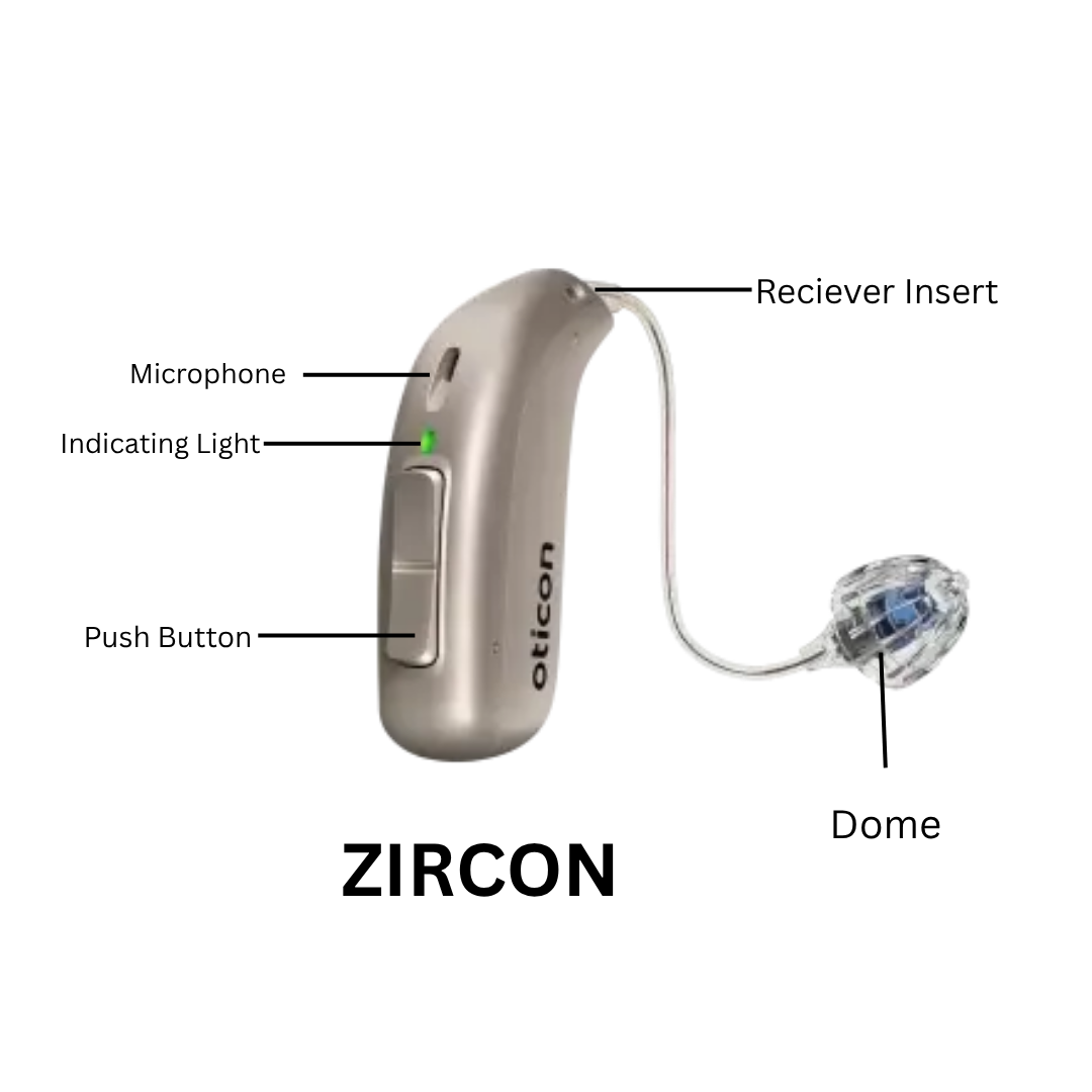 Oticon Zircon 1 Mini RITE Power Rechargeable Hearing Aid